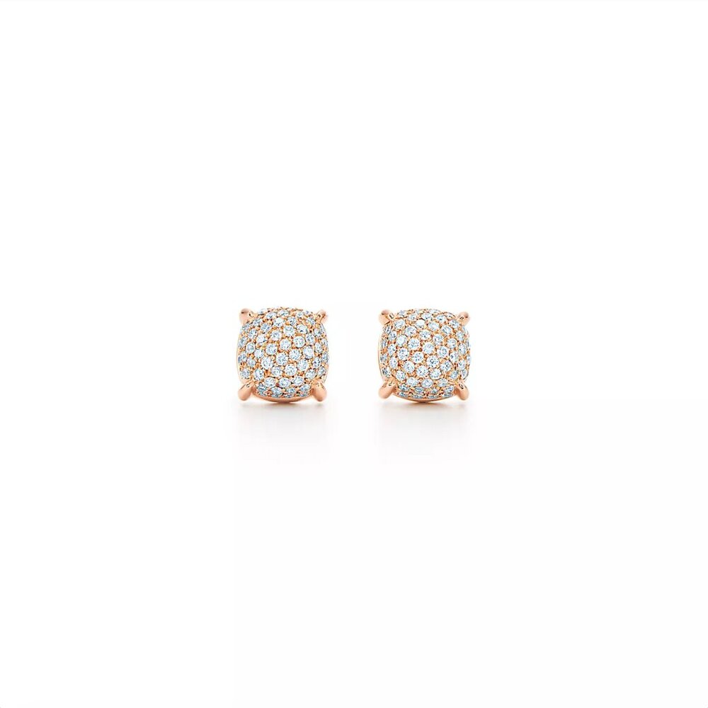 Tiffany & Co. Paloma Sugar Stacks 18K 0.50 CTW Pavé Diamond Stud Earrings - Picture 9 of 9